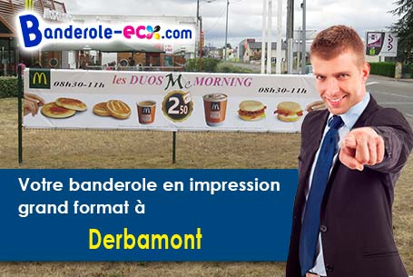 Création graphique gratuite de votre banderole publicitaire à Derbamont (Vosges/88270)