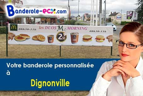 Création graphique gratuite de votre banderole publicitaire à Dignonville (Vosges/88000)