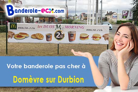 Création graphique inclus pour votre banderole personnalisée à Domèvre-sur-Durbion (Vosges/88330)