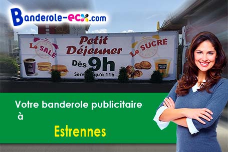 Création graphique inclus pour votre banderole publicitaire à Estrennes (Vosges/88500)