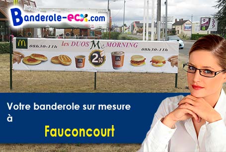 Création graphique gratuite de votre banderole publicitaire à Fauconcourt (Vosges/88700)
