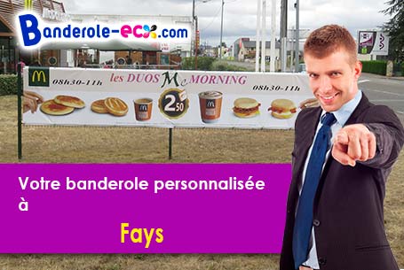 Création graphique inclus pour votre banderole personnalisée à Fays (Vosges/88600)