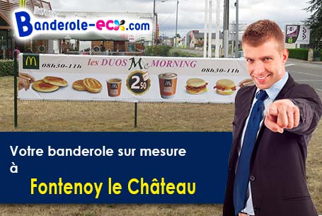 Création graphique inclus pour votre banderole personnalisée à Fontenoy-le-Château (Vosges/88240)