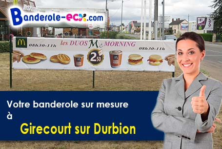 Création graphique inclus pour votre banderole publicitaire à Girecourt-sur-Durbion (Vosges/88600)