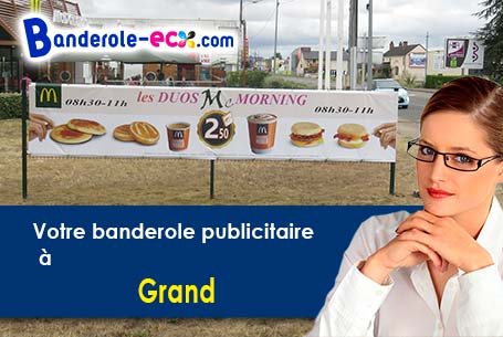 Création graphique inclus pour votre banderole pas cher à Grand (Vosges/88350)