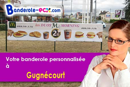 Création graphique gratuite de votre banderole publicitaire à Gugnécourt (Vosges/88600)