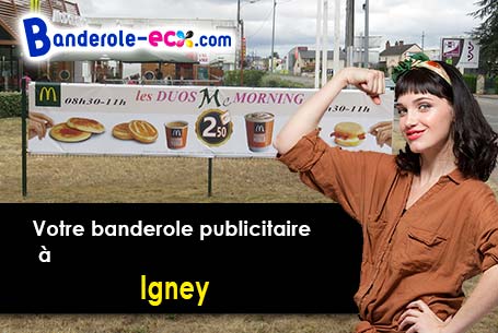 Création graphique inclus pour votre banderole pas cher à Igney (Vosges/88150)