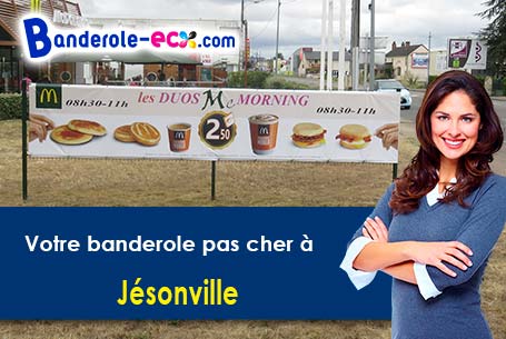 Création graphique gratuite de votre banderole publicitaire à Jésonville (Vosges/88260)
