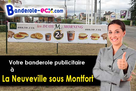 Création graphique gratuite de votre banderole publicitaire à La Neuveville-sous-Montfort (Vosges/88