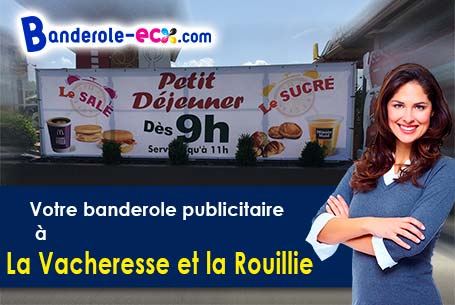 Création maquette gratuite de votre banderole pas cher à La Vacheresse-et-la-Rouillie (Vosges/88140)