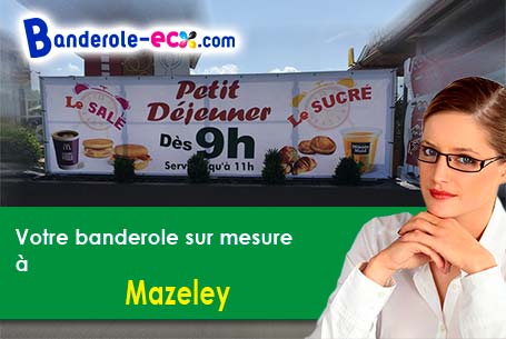 Création graphique gratuite de votre banderole publicitaire à Mazeley (Vosges/88150)