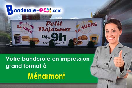 Création graphique gratuite de votre banderole publicitaire à Ménarmont (Vosges/88700)