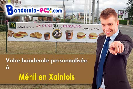 Création graphique inclus pour votre banderole publicitaire à Ménil-en-Xaintois (Vosges/88500)