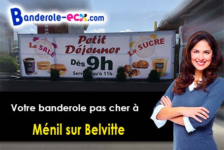 Création graphique offerte de votre banderole publicitaire à Ménil-sur-Belvitte (Vosges/88700)