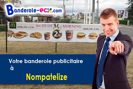 Création graphique gratuite de votre banderole publicitaire à Nompatelize (Vosges/88470)