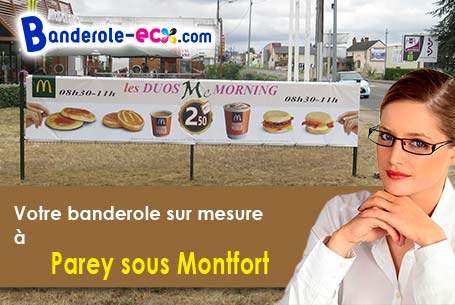 Création graphique gratuite de votre banderole personnalisée à Parey-sous-Montfort (Vosges/88800)