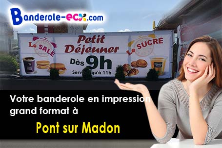 Création graphique offerte de votre banderole publicitaire à Pont-sur-Madon (Vosges/88500)