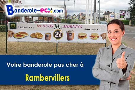 Création graphique inclus pour votre banderole pas cher à Rambervillers (Vosges/88700)