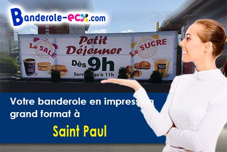 Création graphique offerte de votre banderole publicitaire à Saint-Paul (Vosges/88170)