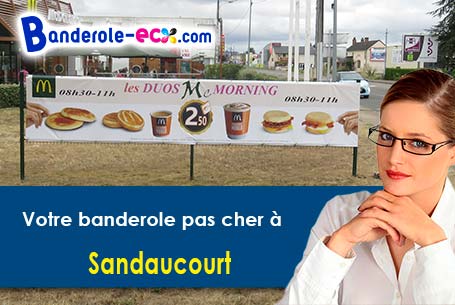 Création graphique gratuite de votre banderole personnalisée à Sandaucourt (Vosges/88170)