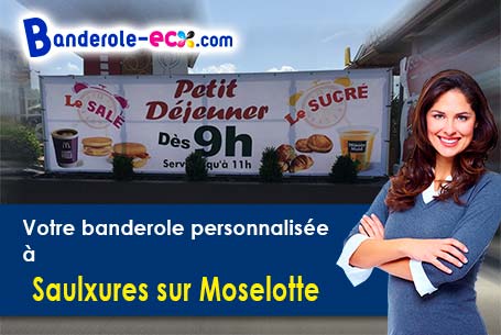 Création graphique gratuite de votre banderole personnalisée à Saulxures-sur-Moselotte (Vosges/88290