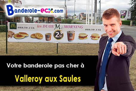Création graphique inclus pour votre banderole personnalisée à Valleroy-aux-Saules (Vosges/88270)