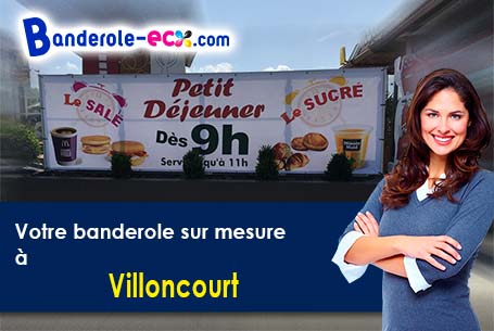 Création graphique offerte de votre banderole publicitaire à Villoncourt (Vosges/88150)