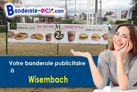 Création graphique gratuite de votre banderole personnalisée à Wisembach (Vosges/88520)