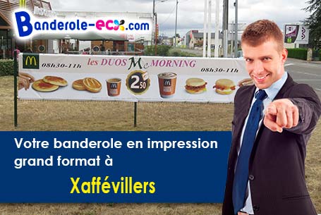 Création graphique gratuite de votre banderole personnalisée à Xaffévillers (Vosges/88700)