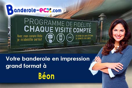 Création graphique inclus pour votre banderole pas cher à Béon (Yonne/89410)