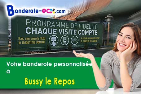 Création graphique inclus pour votre banderole publicitaire à Bussy-le-Repos (Yonne/89500)