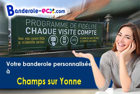 Création graphique inclus pour votre banderole pas cher à Champs-sur-Yonne (Yonne/89290)