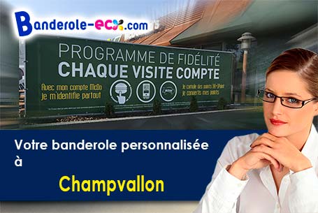 Création graphique gratuite de votre banderole pas cher à Champvallon (Yonne/89710)