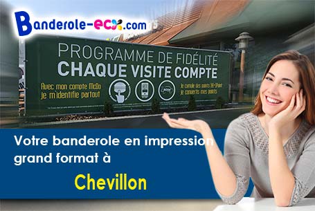 Création graphique gratuite de votre banderole publicitaire à Chevillon (Yonne/89120)