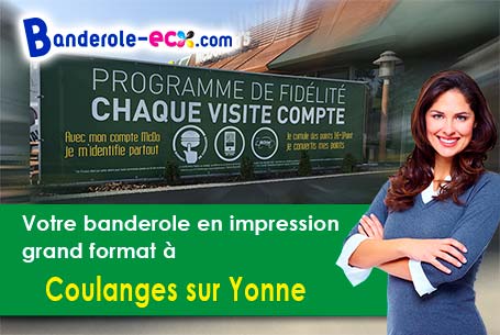 Création graphique inclus pour votre banderole publicitaire à Coulanges-sur-Yonne (Yonne/89480)