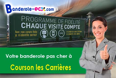 Création graphique inclus pour votre banderole personnalisée à Courson-les-Carrières (Yonne/89560)