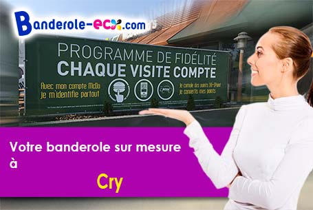 Création graphique gratuite de votre banderole personnalisée à Cry (Yonne/89390)