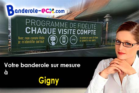 Création graphique gratuite de votre banderole pas cher à Gigny (Yonne/89160)