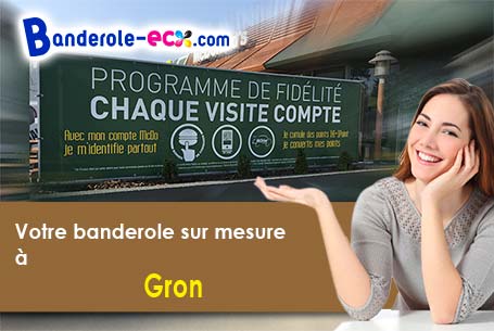 Création graphique inclus pour votre banderole pas cher à Gron (Yonne/89100)