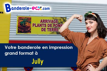 Création graphique inclus pour votre banderole personnalisée à Jully (Yonne/89160)