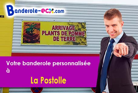 Création graphique inclus pour votre banderole publicitaire à La Postolle (Yonne/89260)