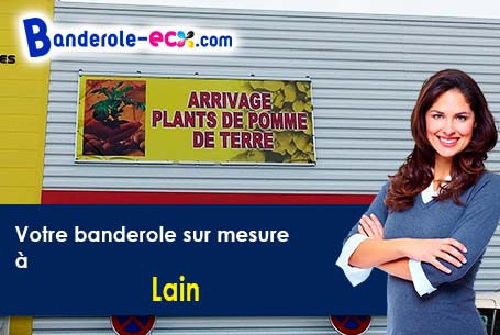 Création graphique gratuite de votre banderole publicitaire à Lain (Yonne/89560)