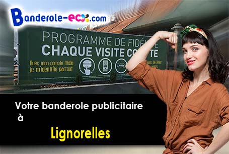 Création graphique inclus pour votre banderole publicitaire à Lignorelles (Yonne/89800)