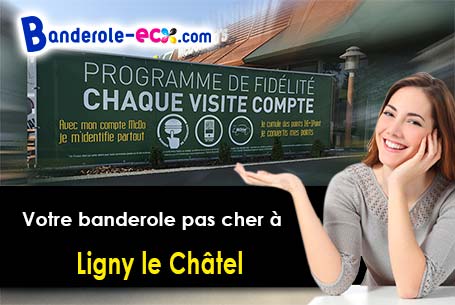 Création graphique inclus pour votre banderole personnalisée à Ligny-le-Châtel (Yonne/89144)