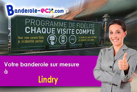 Création graphique inclus pour votre banderole publicitaire à Lindry (Yonne/89240)