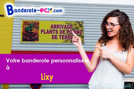 Création graphique inclus pour votre banderole personnalisée à Lixy (Yonne/89140)