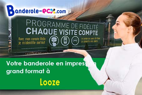 Création graphique inclus pour votre banderole publicitaire à Looze (Yonne/89300)