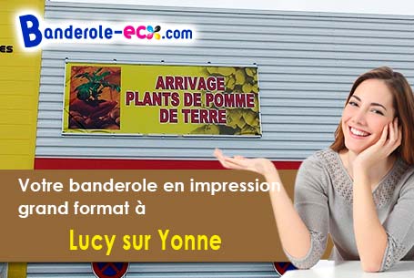 Création graphique gratuite de votre banderole publicitaire à Lucy-sur-Yonne (Yonne/89480)