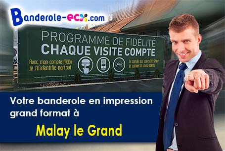 Création graphique gratuite de votre banderole pas cher à Malay-le-Grand (Yonne/89100)