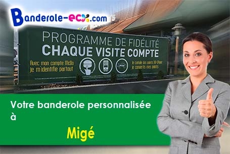 Création graphique inclus pour votre banderole publicitaire à Migé (Yonne/89580)